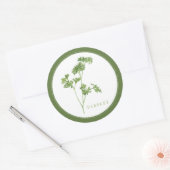 FRISCHES PARSLEY Große runde Sticker (+Text) Grün (Umschlag)