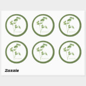 FRISCHES PARSLEY Große runde Sticker (+Text) Grün (Blatt)