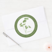 FRISCHES PARSLEY Große runde Umschlag Aufkleber - (Umschlag)