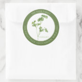 FRISCHES PARSLEY Große runde Umschlag Aufkleber - (Tasche)