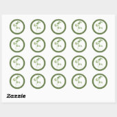 FRISCHES PARSLEY Kleine runde Sticker (+Text) Grün (Blatt)