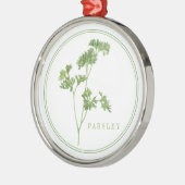 FRISCHES PARSLEY Premium RUNDORTUNG Ornament Aus Metall (Links)