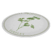 FRISCHES PARSLEY Rundglas Schneidebrett (Ecke)