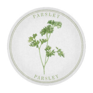 FRISCHES PARSLEY Rundglas Schneidebrett