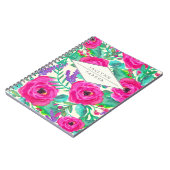 Frisches personalisiertes mit Blumennotizbuch Notizblock (Linke Seite)