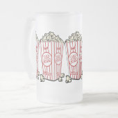 Frisches Popcorn Mattglas Bierglas (Vorderseite Links)