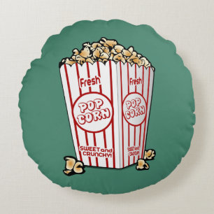 Frisches Popcorn Rundes Kissen