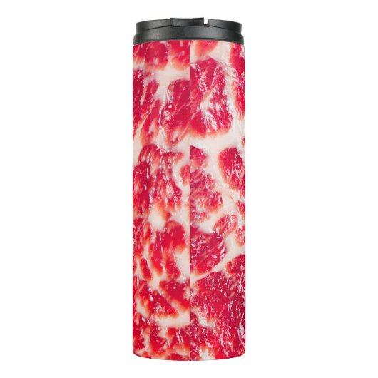 Frisches Rindfleisch-Steak-Fleisch, marmoriert, na Thermosbecher (Rückseite)