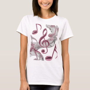 Frisches Rosa MUSIC IN MOTION Textdesign T-Shirt