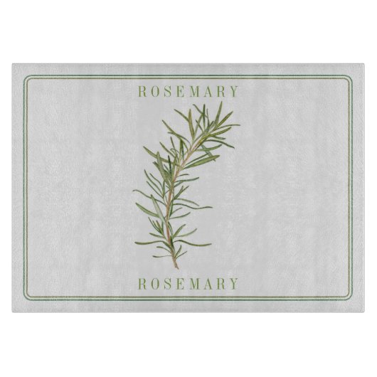 FRISCHES ROSEMARY 11x8 Glasschneider Schneidebrett (Vorderseite)