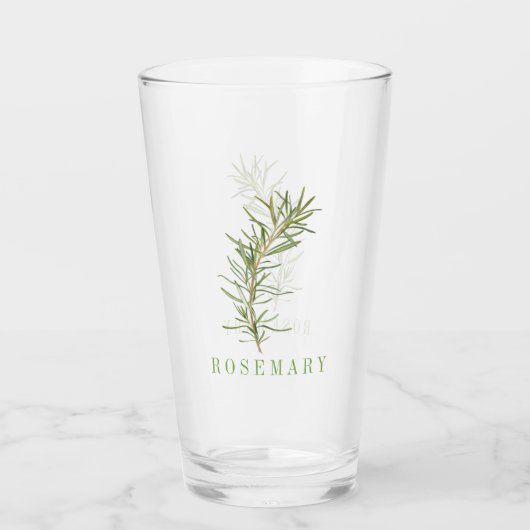 FRISCHES ROSEMARY Pint Trinkglas Glas (Vorderseite)