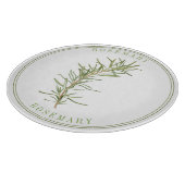 FRISCHES ROSEMARY Round Glass Cutting Board Schneidebrett (Ecke)