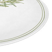 FRISCHES ROSEMARY Round Glass Cutting Board Schneidebrett (Ecke)
