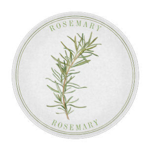 FRISCHES ROSEMARY Round Glass Cutting Board Schneidebrett