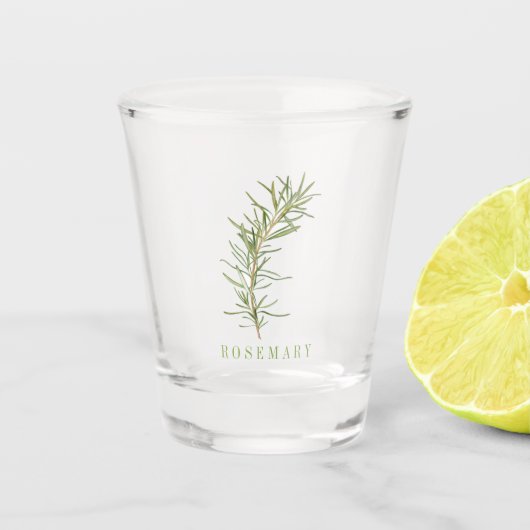 FRISCHES ROSEMARY Shootglas Schnapsglas (Vorderseite)