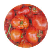 Frisches rotes Tomatenblatt Schneidebrett (Vorderseite)