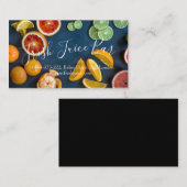 Frisches Saft-Bar-vegetarisches veganes gesundes Visitenkarte (Vorne/Hinten)