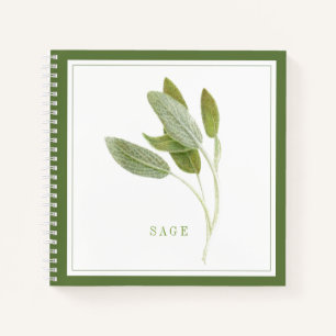 FRISCHES SAGE 8.5x8.5 SpiralNotebook - Grün Notizblock