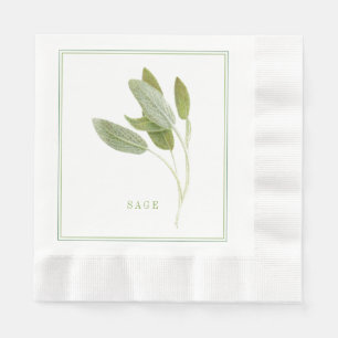 FRISCHES SAGE geprägtes Mittagspapier Napkins Serviette