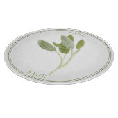 FRISCHES SAGE Round-Glass-Cutting-Board Schneidebrett (Ecke)