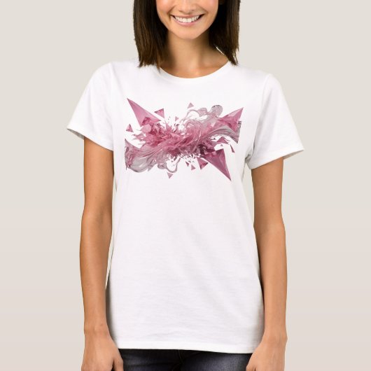 Frisches Silber ABSTRACT ART Grafik T-Shirt (Vorderseite)