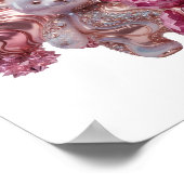 Frisches Silber ABSTRACTE KUNST Abstrakte Gestaltu Poster (Ecke)