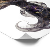 Frisches Silber SPACE MUSHROOM Custom Design Poster (Ecke)