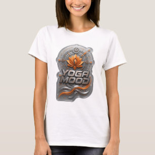 Frisches Silber YOGA MOOD Tragbare Kunst T-Shirt