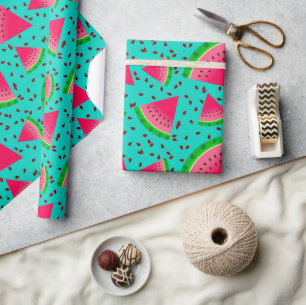 Frisches Sommer-Wassermelonen-Stück Kühl   Geschenkpapier