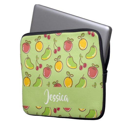 Frisches Sommerfrucht Laptopschutzhülle (Vorderseite Links)