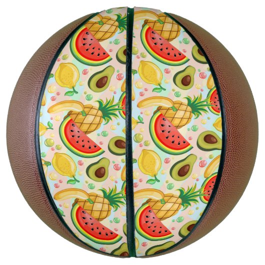 Frisches Sommerkulstmuster Basketball (Vertikal)