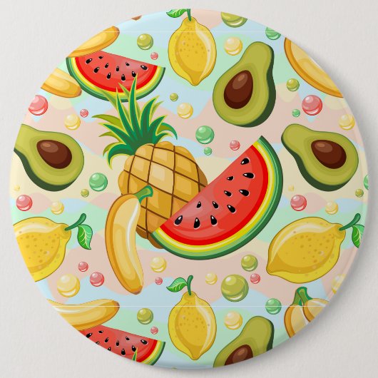 Frisches Sommerkulstmuster Button (Vorderseite)