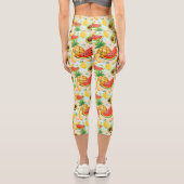 Frisches Sommerkulstmuster Capri Leggings (Rückseite)