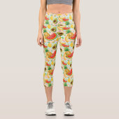 Frisches Sommerkulstmuster Capri Leggings (Vorderseite)
