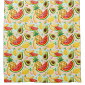 Frisches Sommerkulstmuster Duschvorhang (Vorderseite)