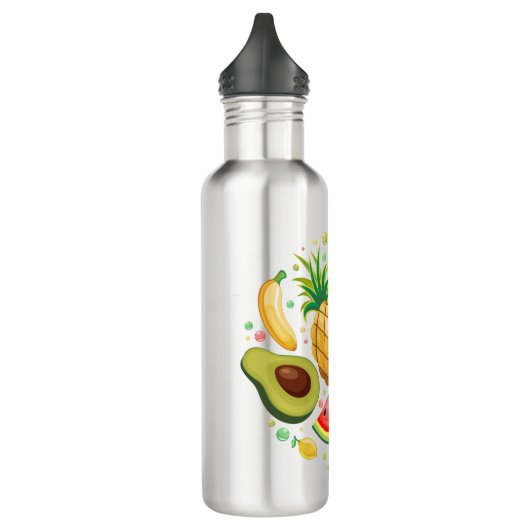 Frisches Sommerkulstmuster Edelstahlflasche (Links)