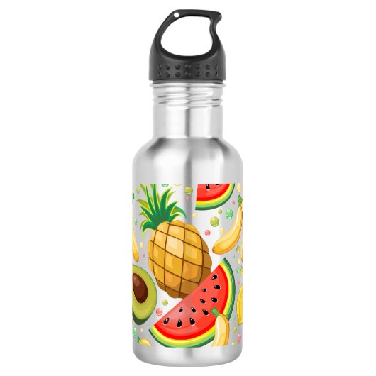 Frisches Sommerkulstmuster Edelstahlflasche (Vorderseite)