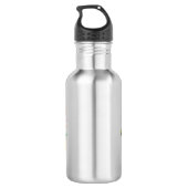 Frisches Sommerkulstmuster Edelstahlflasche (Rückseite)