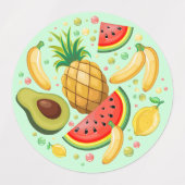 Frisches Sommerkulstmuster Etiketten (Design 1)