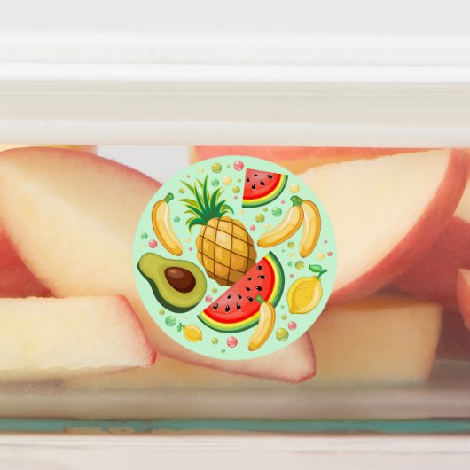 Frisches Sommerkulstmuster Etiketten (Befestigt)