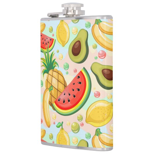 Frisches Sommerkulstmuster Flachmann (Links)