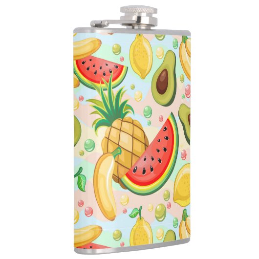 Frisches Sommerkulstmuster Flachmann (Rechts)