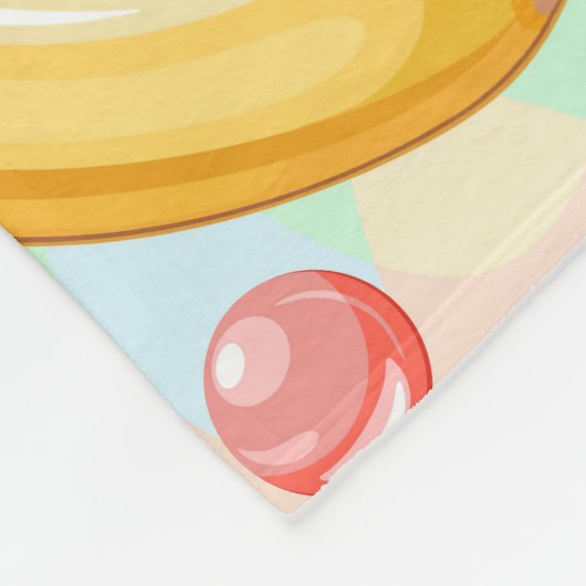 Frisches Sommerkulstmuster Fleecedecke (Ecke)