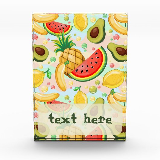 Frisches Sommerkulstmuster Fotoblock (Vorderseite)