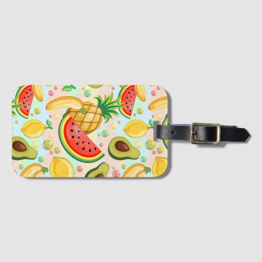 Frisches Sommerkulstmuster Gepäckanhänger (Vorderseite (Horizontal))