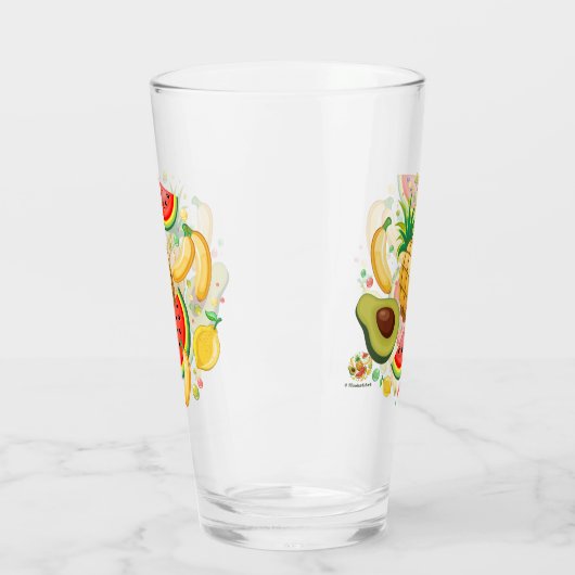 Frisches Sommerkulstmuster Glas (Links)