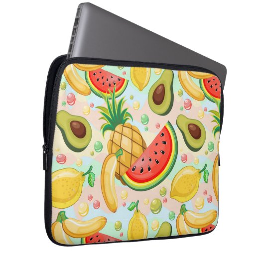 Frisches Sommerkulstmuster Laptopschutzhülle (Vorne Rechts)