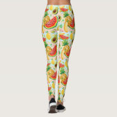 Frisches Sommerkulstmuster Leggings (Rückseite)