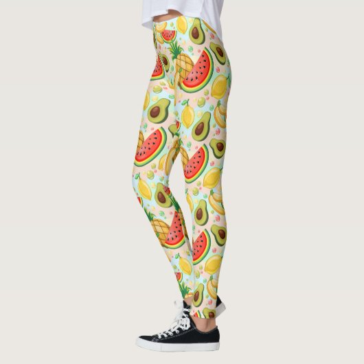 Frisches Sommerkulstmuster Leggings (Links)