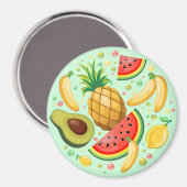 Frisches Sommerkulstmuster Magnet (Vorderseite/Rückseite)
